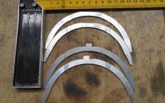 Полукольца коленвала (Euro 2/Euro 3), 0,25 (1-й ремонт), комплект 4 шт  VG1500010125